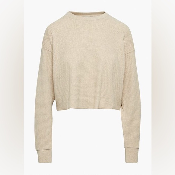 TNA crewneck waffle long sleeve top, size M - Picture 1 of 3